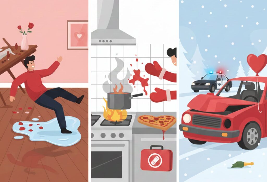 Three Valentine’s Day Accidents to Avoid | Missouri Injury Lawyer